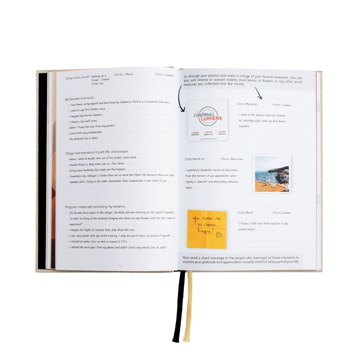 Guided well-being journal