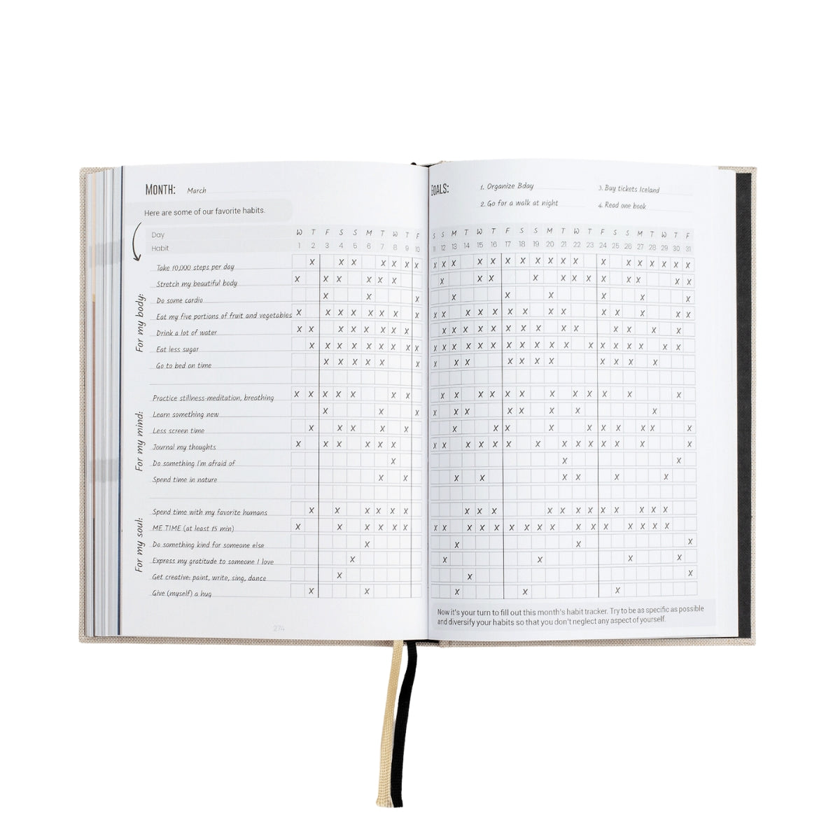 Guided well-being journal