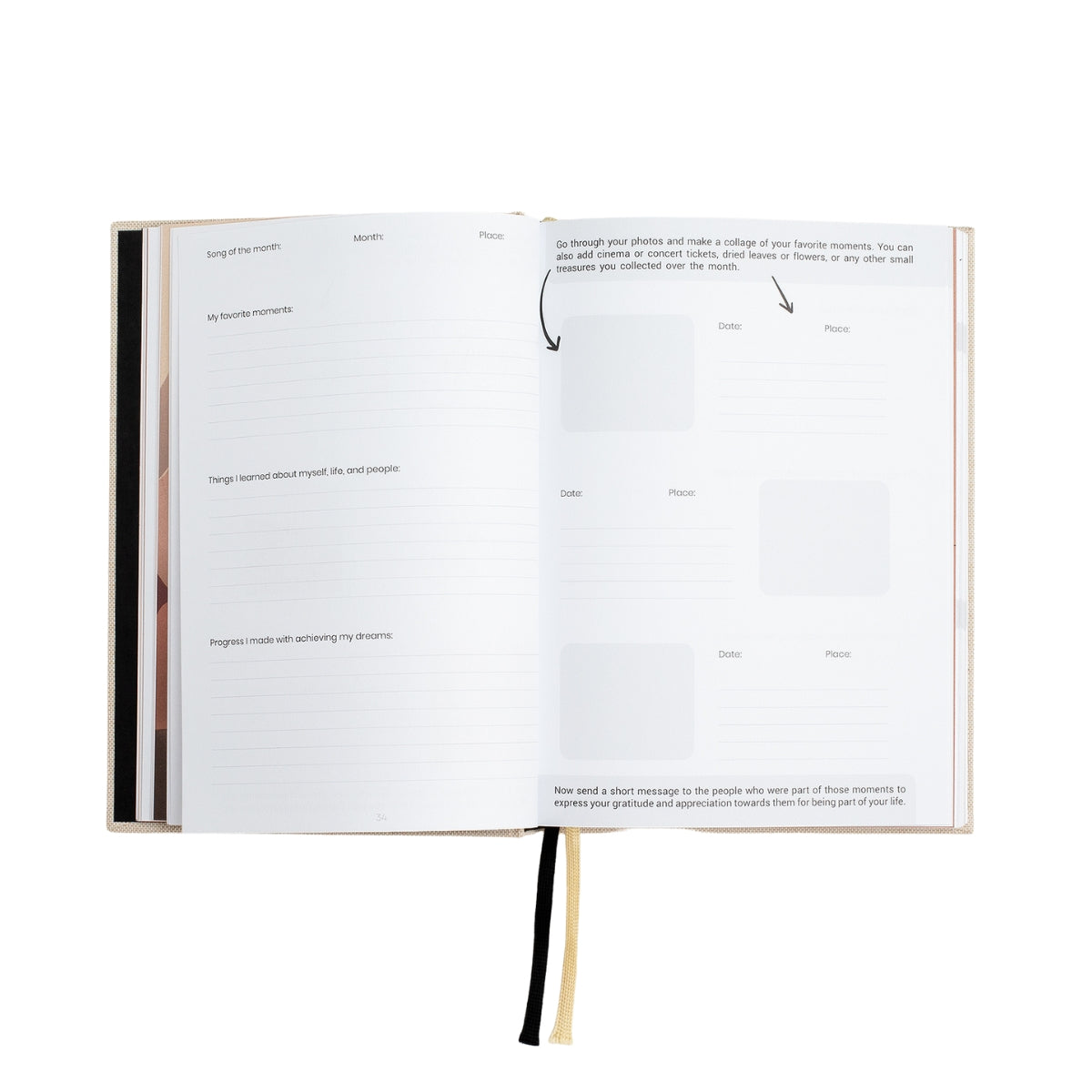 Guided well-being journal