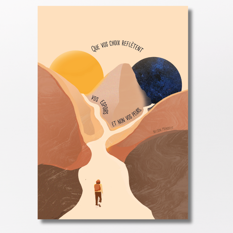 Carte postale "Que vos choix reflètent vos espoirs"